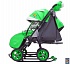 Санки-коляска Snow Galaxy City-1, дизайн - Серый Зайка на зелёном, на больших колёсах Ева с сумкой и варежками  - миниатюра №1